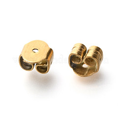 40 pz 4 dimensioni pvd placcatura sotto vuoto 304 dadi per orecchini in acciaio inossidabile&nbsp;STAS-LS0001-18G