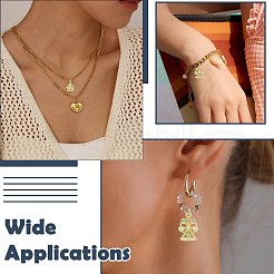 6 pendentif en laiton serti de micro-pavés de zirconiums cubiques&nbsp;KK-CJ0005-74