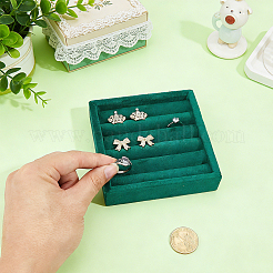 MDF mit Samt überzogene Ring-Organizer-Ausstellungstabletts&nbsp;RDIS-WH0011-39A