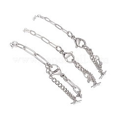 3шт. браслеты из нержавеющей стали 304&nbsp;BJEW-JB12463