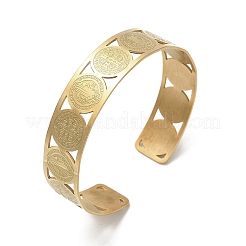 Braccialetti rigidi in acciaio inossidabile 304 con tema religioso per donna&nbsp;BJEW-Q011-01G
