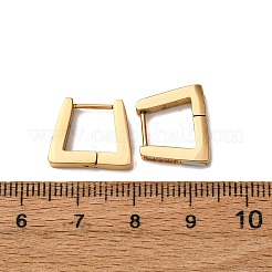 Серьги-кольца трапециевидной формы с прозрачным кубическим цирконием из нержавеющей стали 304&nbsp;EJEW-D331-17G