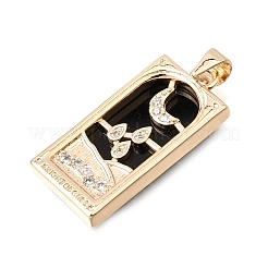 Pendenti in zirconi cubici trasparenti in micro pavè di ottone&nbsp;CU-CBAE7DF-08G-03