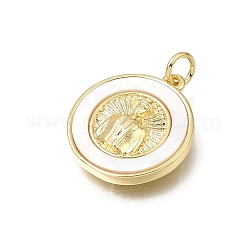 Anhänger aus Messing und natürlichen Muscheln&nbsp;SH-CBA7C77-06G