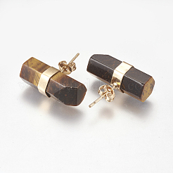 Tigre natural de aretes de ojo&nbsp;EJEW-I212-F-06G