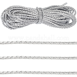 Cordino intrecciato in similpelle tondo da 10 m&nbsp;WL-GF0001-32C-01