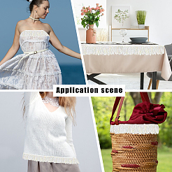 Бахрома из полиэстеровой кружевной ленты&nbsp;DIY-WH20062-40A