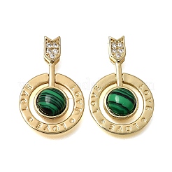 Pendenti in zirconi cubici trasparenti in micro pavè di ottone&nbsp;CU-CBA637A-03G-A