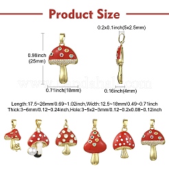 6 шт. 6 стиля латунные подвески с микропаве и кубическим цирконием&nbsp;KK-CJ0003-94
