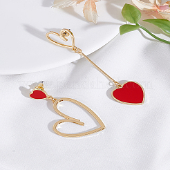 1 пара висячих серег-гвоздиков из сплава&nbsp;EJEW-LP0003-54G-01