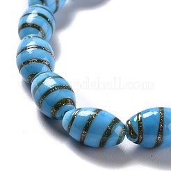 Perline murano con sabbia d'oro fatto a mano&nbsp;LAMP-F020-35B
