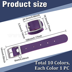 10 anneau en cuir de 10 couleurs&nbsp;RJEW-UN0003-02