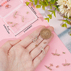 5 пара фурнитура для сережек из латуни с микропаве из кубического циркония&nbsp;KK-BBC0011-72