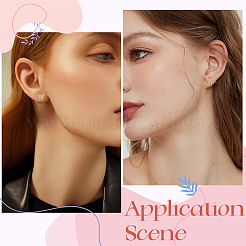 Комплект серег из латуни с микропаве из прозрачного кубического циркония&nbsp;EJEW-BBC0001-85