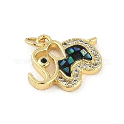 Покрытие стойки латунь микропаве прозрачные подвески из кубического циркония&nbsp;KK-U032-25G-01