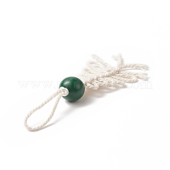Décoration pendentif perle ronde en bois&nbsp;HJEW-JM00950