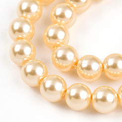 Выпечка из окрашенного перламутрового стекла жемчужные бусинки&nbsp;HY-N002-5mm-A09