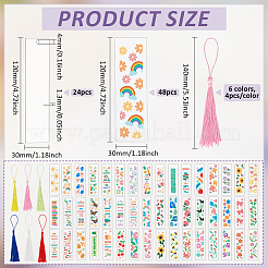 Наборы для самостоятельного изготовления пластиковых закладок со смешанным узором&nbsp;DIY-PH0030-21
