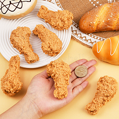 6 шт. искусственная пластиковая жареная куриная ножка модель&nbsp;DJEW-SC0001-17A