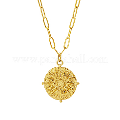 Colliers avec pendentif soleil en acier inoxydable 304&nbsp;YN2147-1