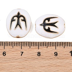 Perle di smalto in ottone&nbsp;KK-CBA7BFE-01G-01