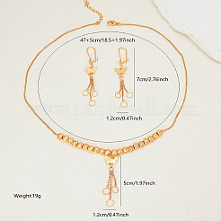 Элегантные винтажные латунные ожерелья с подвесками в виде бабочки и кисточек и комплект серег для женщин&nbsp;OI2557