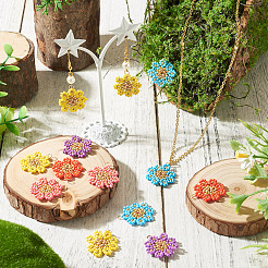 10 pendentif fleur en perles de verre&nbsp;PALLOY-TA00388