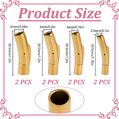 8 шт. 4 стиля байонетных застежек из нержавеющей стали&nbsp;STAS-DR0001-15G