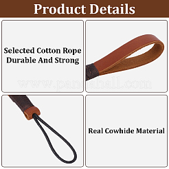 2 шт. брелок для ключей из коровьей кожи&nbsp;AJEW-CL0001-80C