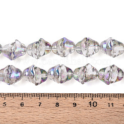 Galvanisieren transparente Glasperlen Stränge&nbsp;X1-EGLA-N020-03I