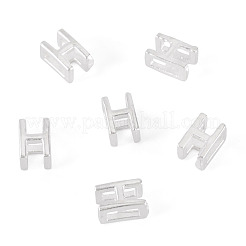 6 Stück: 925 hohle Initialenperlen aus Sterlingsilber&nbsp;STER-TA0001-53H