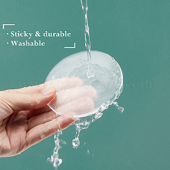 6 шт. 2-х стильная дверная ручка настенный щиток прозрачный круглый мягкий резиновый настенный протектор&nbsp;AJEW-OC0002-22