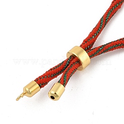 Bracelets argentés en corde de nylon&nbsp;MAK-C003-01G-28