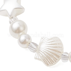 Braccialetti di perline di plastica imitazione abs per le donne&nbsp;BJEW-JB11872-02