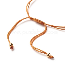 Braccialetto rotondo di perline intrecciate in resina malocchio&nbsp;BJEW-JB07365