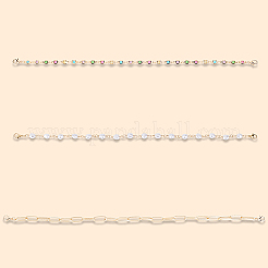 1 набор из 3-х стилей железной шляпной цепочки с застежкой-карабином&nbsp;HJEW-CN0001-31C