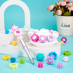 30 шт. 30 стильных силиконовых бусин-цветочков&nbsp;SIL-TA0001-83