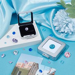 2 Stück 2 Stile Edelstahl-Präsentationsboxen für lose Diamanten und Edelsteine&nbsp;CON-GA0001-24MP