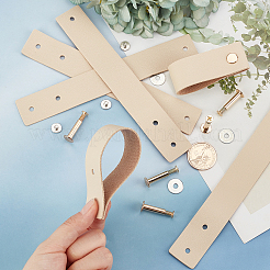 Прямоугольные кожаные ручки ящиков&nbsp;AJEW-WH0251-77G