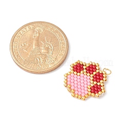 Подвески ручной работы из стеклянных бусин в виде отпечатков лап&nbsp;PALLOY-MZ00604-03