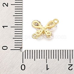 Подвески/звенья из латуни с прозрачным кубическим цирконием&nbsp;FIND-L019-07G-09