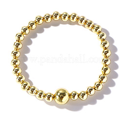 Роскошные латунные круглые бусины эластичные браслеты для мужчин и женщин&nbsp;KL5990-1