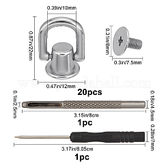 20 комплект из литого сплава с D-образной головкой и завинчивающейся кнопкой&nbsp;PURS-GF0001-02P
