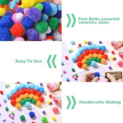 1150 шт. шарики-помпоны из пряжи и подвижные глазки-кабошоны&nbsp;DIY-YW0012-27