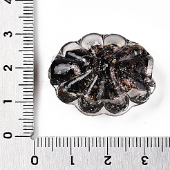 Светящиеся бусины лэмпворк из золота и песка ручной работы&nbsp;FOIL-T006-04A