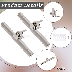 4 шт. застежка-защелка для сумки из цинкового сплава с поворотным замком&nbsp;PURS-CP0001-03P