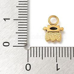 Placcatura ionica (ip) acciaio inossidabile 304 con ciondoli in strass&nbsp;STAS-G351-17G-01