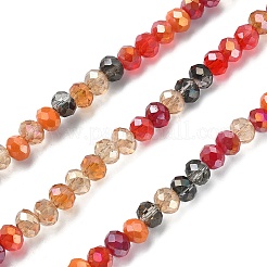 Стеклянные бусины с гальваническим покрытием &nbsp;EGLA-YW0002-D06