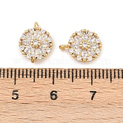 Latón micro pavimenta claro cubic zirconia encantos&nbsp;KK-G544-07G-04