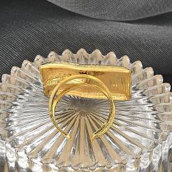 Anello aperto in acciaio inossidabile 304 per donna&nbsp;RJEW-B109-06G-01